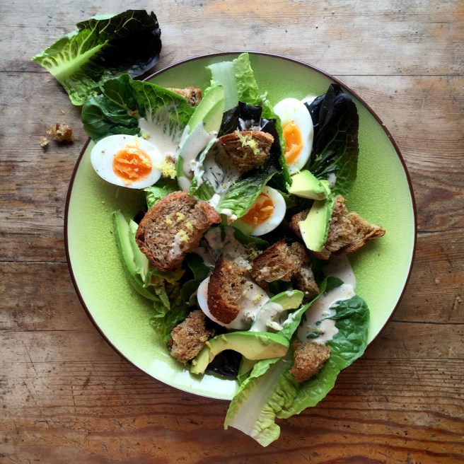 Avocado Caesar Salad