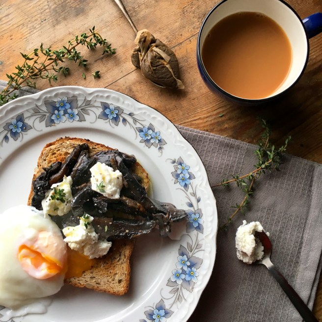 Mushrooms & Goats Cheese on Toast