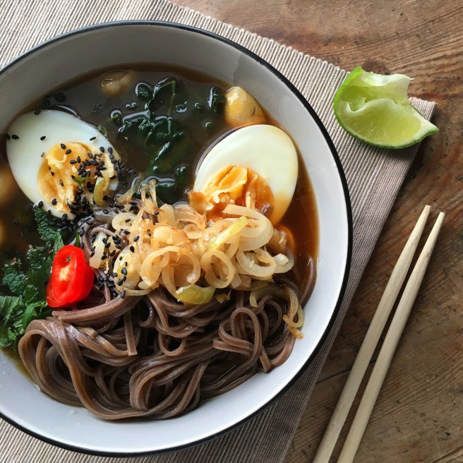 Soba Noodle Miso Bowls