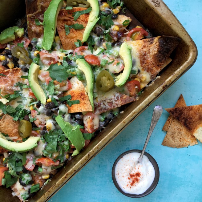 Healthy-ish loaded nachos