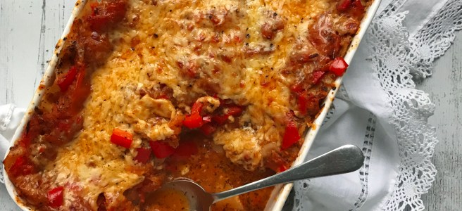 Red pepper & tomato lasagne