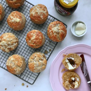 Cheese and Marmite scone