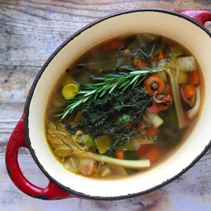 Homemade vegetable stock